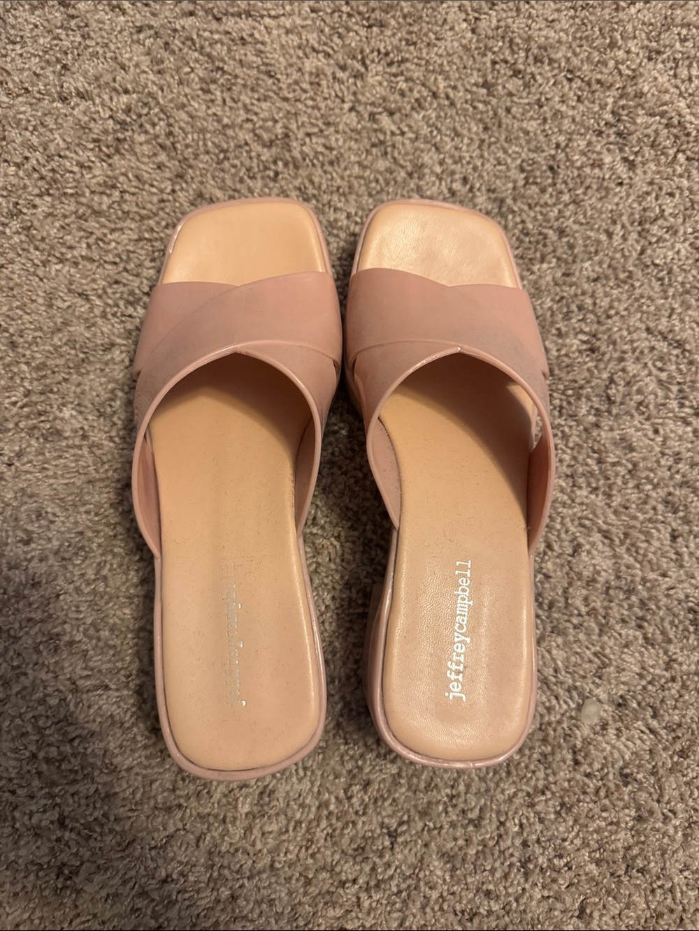 Jeffrey Campbell Mauve Pink Slide Mules